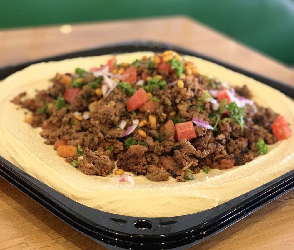 Hummus with Kafta Beef