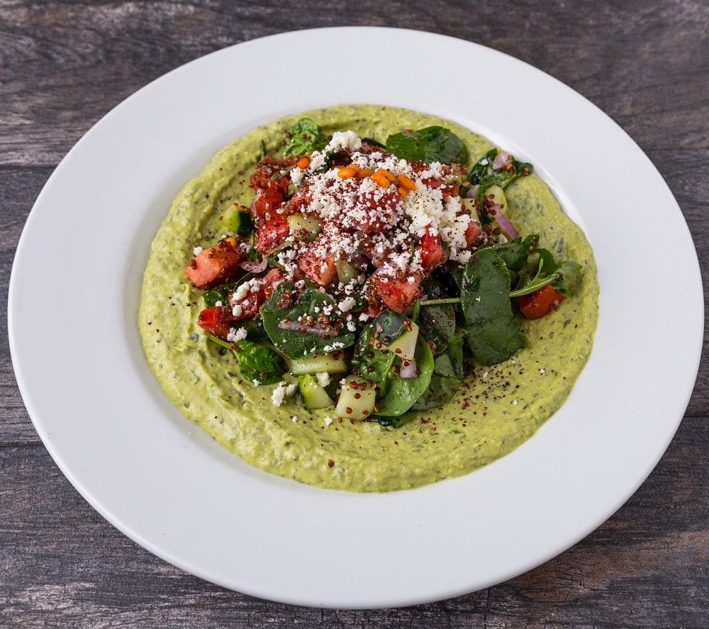Organic Red Quinoa with Cilantro Jalapeno Hummus